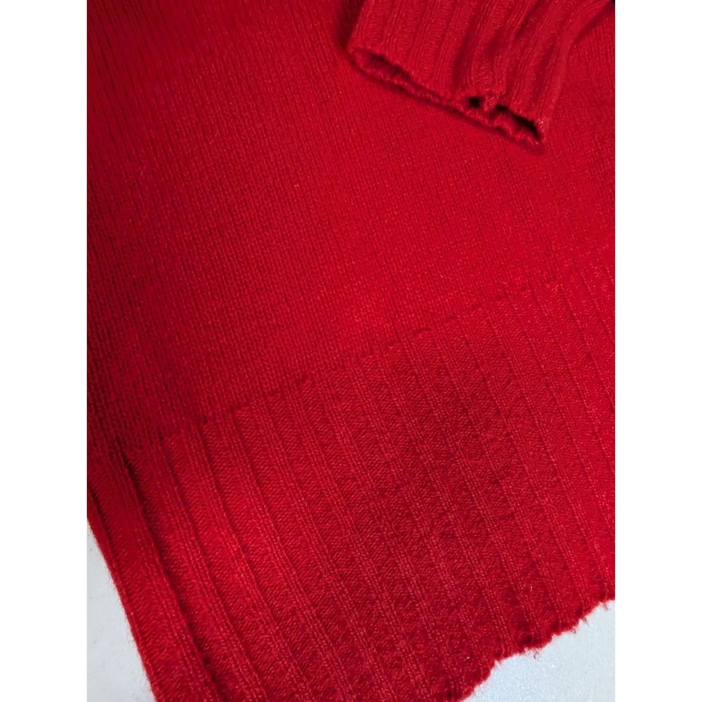 D.D. SLOANE Red Mock Neck Sweater | Lambswool Blend | Size Large | Essential... - Picture 12 of 13